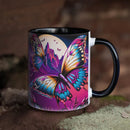 Axyaa Colorful Butterfly 11oz Ceramic Mug: Classical Oil Painting, Coffee/Tea Cup, Christmas Gift