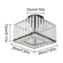 Axyaa Crystal Ceiling Light Chandelier LED Flush Mount Fixture E27 Gold Black