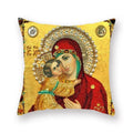 Axyaa Religious Pattern Polyester Throw Pillowcase - Decorative Cushion Cover for Home