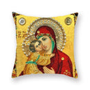 Axyaa Religious Pattern Polyester Throw Pillowcase - Decorative Cushion Cover for Home
