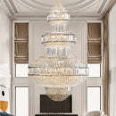 Axyaa Crystal Duplex Chandelier for Luxury Villa Living Rooms
