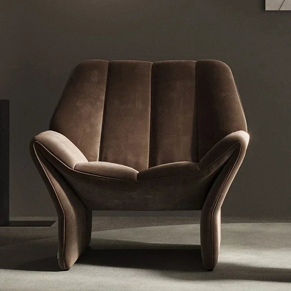 Axyaa Luxe Nordic Velvet Armchair - Plush Velvet Throne for Modern Living Rooms