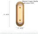 Axyaa Marble Bedroom Bedside Lamp: Minimalist Copper Wall Light for Living Room and Foyer