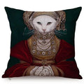 Axyaa Cat Portrait Nordic Art Pillow Cover