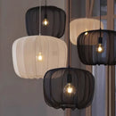 Axyaa Modern Fabric Ceiling Pendant Lamp, LED E27 Light for Minimalist Living Rooms