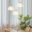 Axyaa White Flower Pendant Light, E27 Base for Hallway, Kitchen, Bedroom