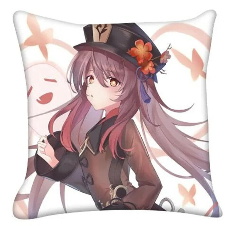 Genshin Impact Anime Cushion Cover Pillow Case for Home Decor by Axyaa