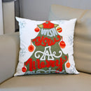 Axyaa Christmas Embroidered Pillowcase - Decorative Sofa Cushion Cover