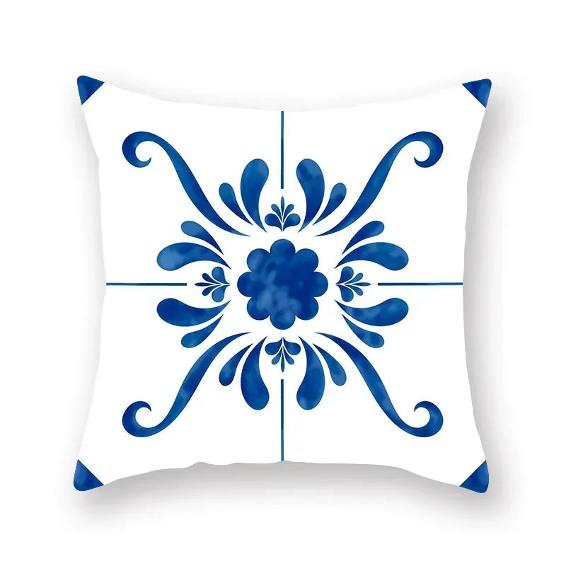 Geometric Mandala Flower Print Pillowcase for Home Decor by Axyaa