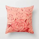 Rose Flowers Cushion Cover 45x45cm Nordic Style Home Decor Throw Pillow Axyaa