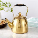 Axyaa Stainless Steel Flower Teapot with Filter, Large Capacity for Gas Stove & Electric Furnace