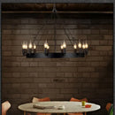 Axyaa Round Iron LED Pendant Chandelier for Retro American Industrial Style