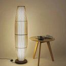 Axyaa Classic Bamboo Weave Floor Lamp LED Fixture