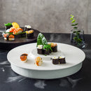 Axyaa Black Ceramic Sashimi Plate for High-Value Dining