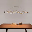 Axyaa Nordic Aluminum Bar LED Chandelier for Stylish Dining and Restaurant Ambiance