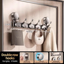 Axyaa Strong Suction Cup Hook Towel Rack for Bathroom and Kitchen