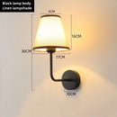 Axyaa Fabric Retro LED Wall Light for Modern Hotel, Bedroom, and Corridor Decor