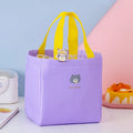 Axyaa Insulated Lunch Bag with Badge: Portable Thermal Cooler for School & Picnic