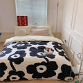Axyaa Large Flowers Print Cotton Satin Bedding Set - Full Size Dual Comforter Cover