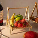 Axyaa Bamboo Folding Basket: Kitchen Storage Tray for Food, Fruit, Sushi.