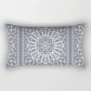 Axyaa Geometric Grey White Square Pillowcase for Home Decor and Living Room