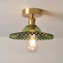 Wavy Glass Ceiling Light with Modern Brass Mount by Axyaa