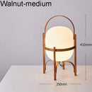 Axyaa Wood & Glass Lantern with Tricolored Bulb - Ideal for Bedside & Living Room