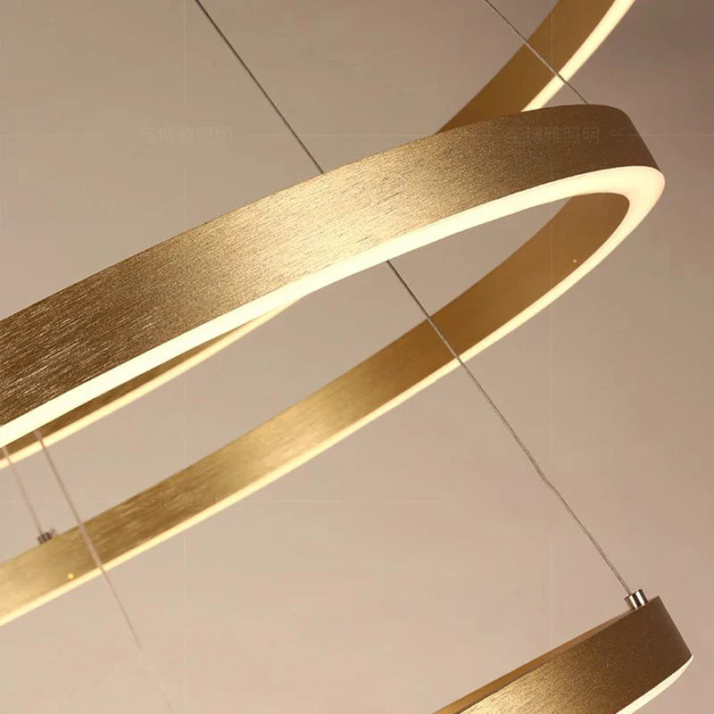 Axyaa Stainless Steel LED Chandelier for Nordic Home Decor