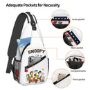 Axyaa Cartoon Dog Sling Bag - Crossbody Shoulder Backpack for Hiking and Travel