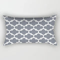Axyaa Geometric Grey White Square Pillowcase for Home Decor and Living Room