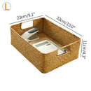 Axyaa Large Woven Storage Basket Home Organizer Wardrobe Closet Clothes Box