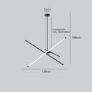 Axyaa Modern Line LED Chandelier Pendant Lights for Living Dining Study Bedroom