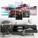 Sports Cars Ford Mustang Drift Canvas Wall Art Print Set by Axyaa