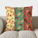 Axyaa Autumn Animals Bears & Foxes Printed Pillow Cover