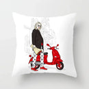 Axyaa Red Cartoon Cushion Cover 45x45cm - Modern Leisure Home Decor Pillow