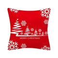 Axyaa Merry Christmas Print Sofa Cushion Decoration Pillowcase