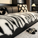 Axyaa Plush Imitation Mink Fur Sofa Cover - Non-Slip Solid Color - Thicken Warm Couch Towel