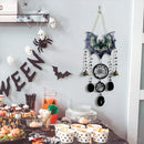 Flat Pumpkin, Bat, Witch Stained Acrylic Agate Pendant Window Hanging Suncatcher by Axyaa