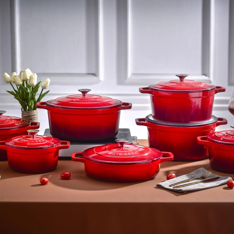 Axya™ 6L Enamelled Cast Iron Soup Pot with Lid - 22cm, 6 Color Options