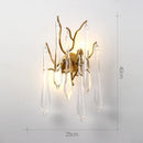 Axyaa Crystal Teardrop Wall Lamp: Luxury Living Room Bedroom Lighting Branch Decoration