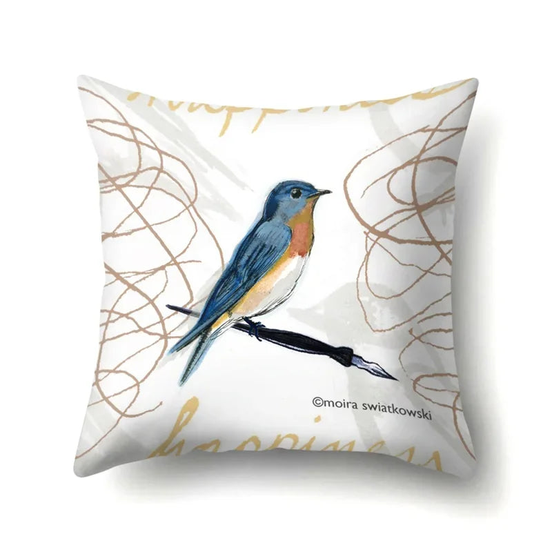 Axyaa Charms Bird Animal Pillowcase for Home Decoration