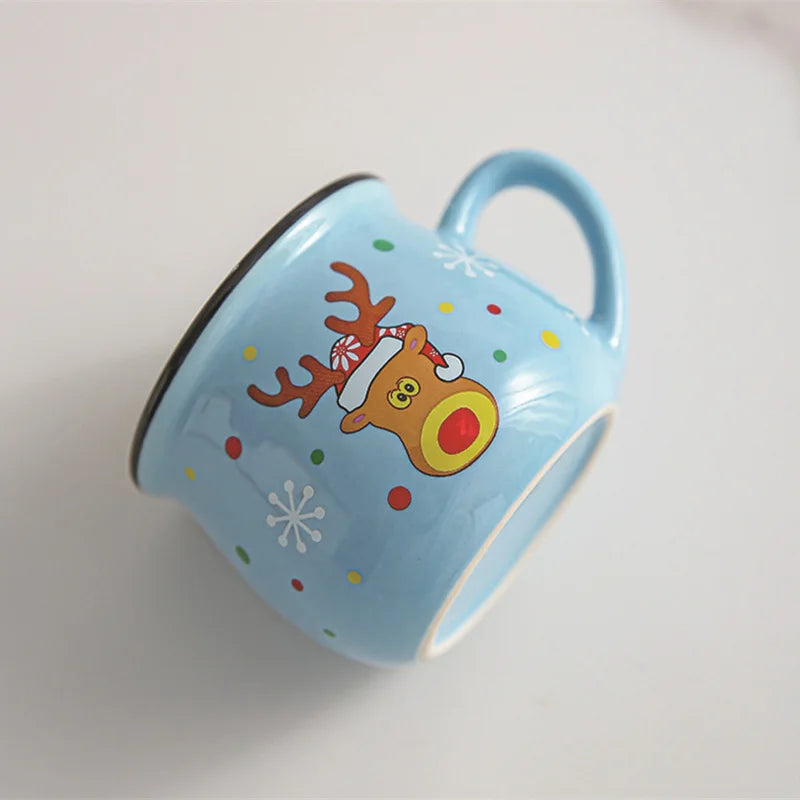 Axyaa Santa Cartoon Christmas Mousse Mug for Home & Office, Kids Xmas Gift