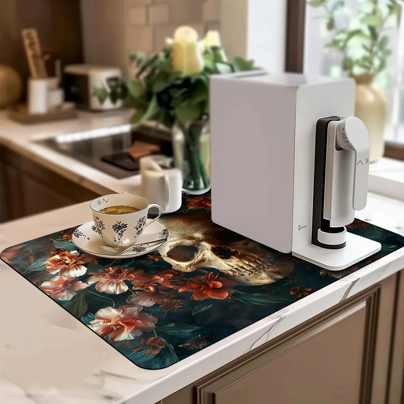 Axyaa Halloween Skull Drying Mat