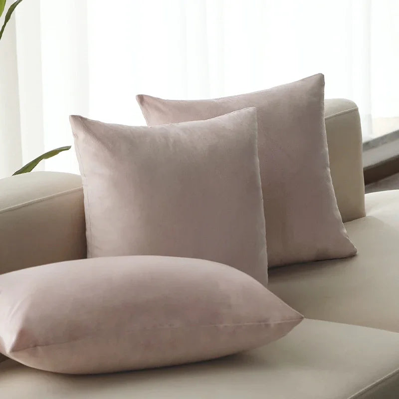 Velvet Cushion Cover - Super Soft 45*45 Decorative Pillow for Living Room Sofa
