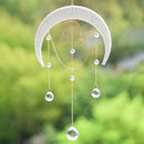 Axyaa Crystal Prism Suncatcher Dream Catcher Macrame Ornament Moon Sun Hanging Decoration