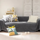 Axyaa Chenier Cover Cloth All Seasons Sofa Dust Cover Solid Color Tassel Blanket