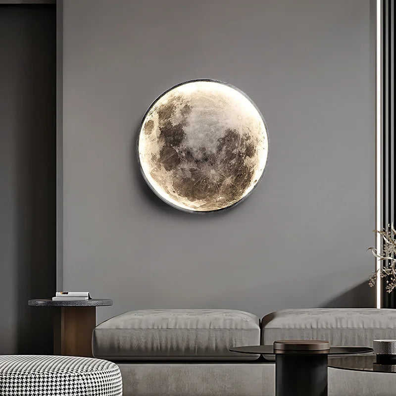 Axyaa Moon LED Wall Lamp: Modern Indoor Lighting for Home Décor