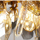 Axyaa LED Stainless Steel Crystal Chandelier Suspension Lamps
