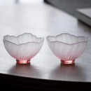 Axyaa Glazed Glass Sakura Teacup Set