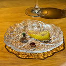 Axyaa Glass Plate for Sashimi Sushi & Western Desserts, Creative Hotel Tableware